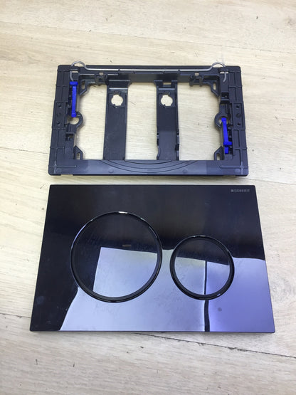 Geberit 115.882.DW.1 Betätigungsplatte für 2 Mengen, schwarz/matt, I33320