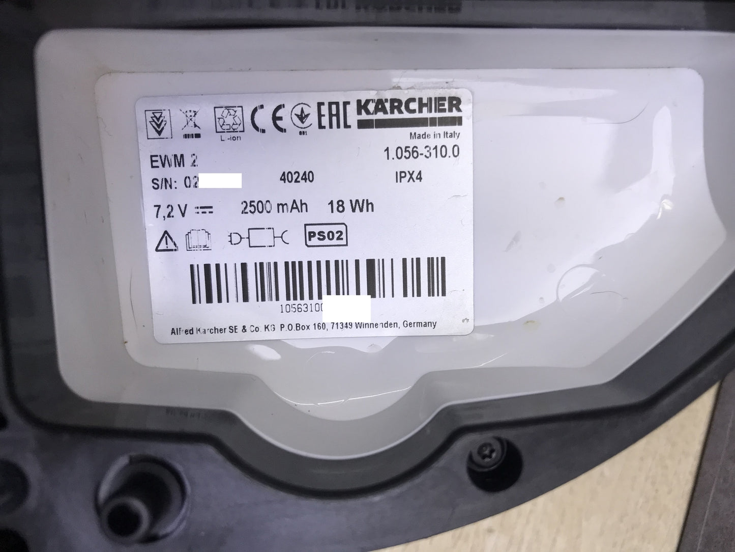 Kärcher Elektrischer Wischmopp EWM 2 (1.056-310.0), I32020