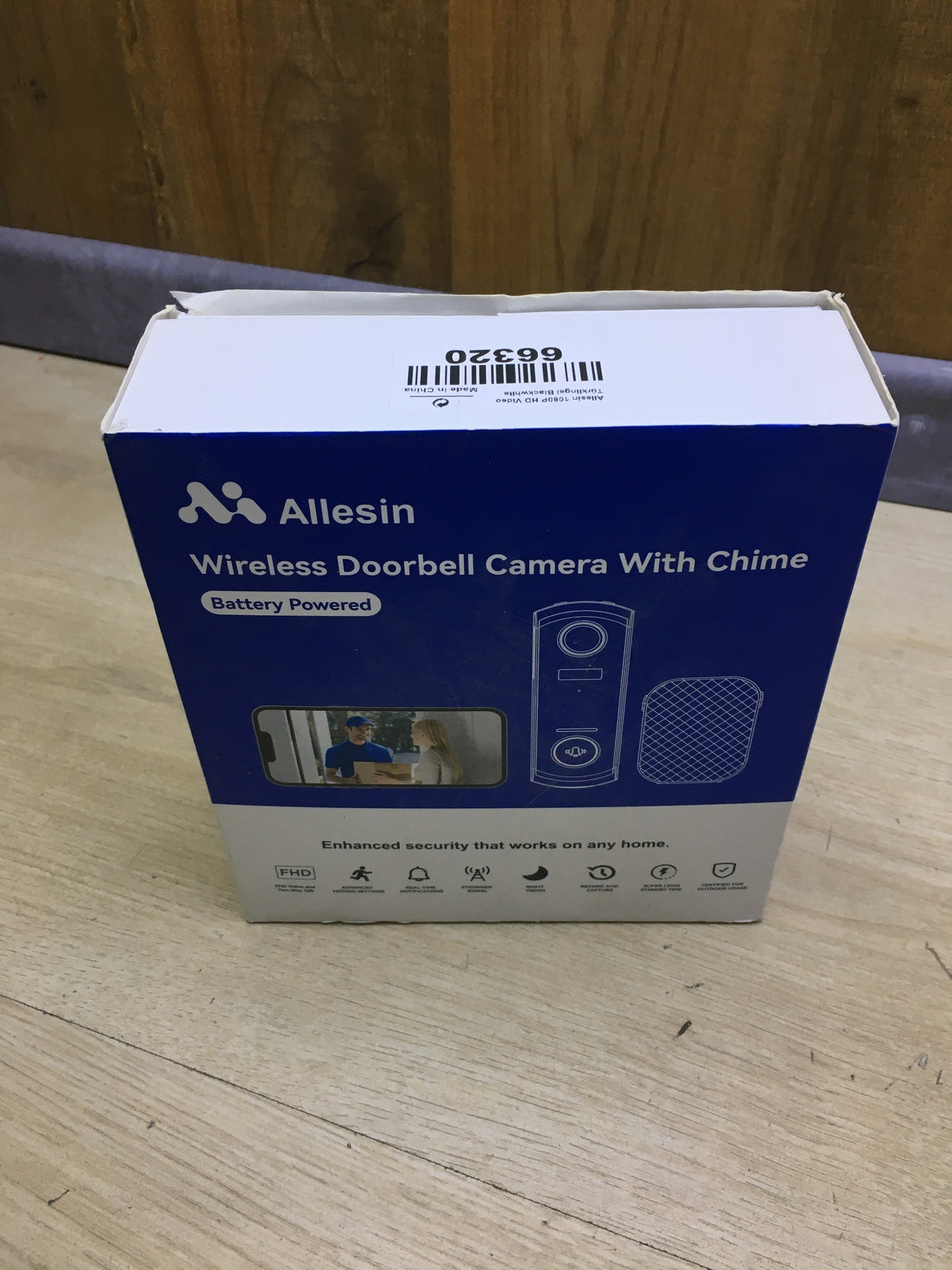 Allesin 66320 Video-Türklingel mit Gong WLAN 1080P, I31435