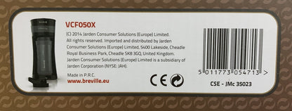 Breville VCF050 Coffee Express Kaffeemaschine Filter 1 Flasche ToGo