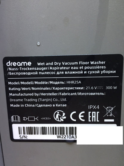 dreame H12 Pro wet/dry vacuum cleaner HHR25A, cordless, I29573