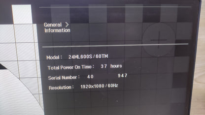 LG 24ML60SP-W Monitor 24" FHD 1920x1080 IPS HDMI VGA AMD FreeSync 75Hz 1ms Audio