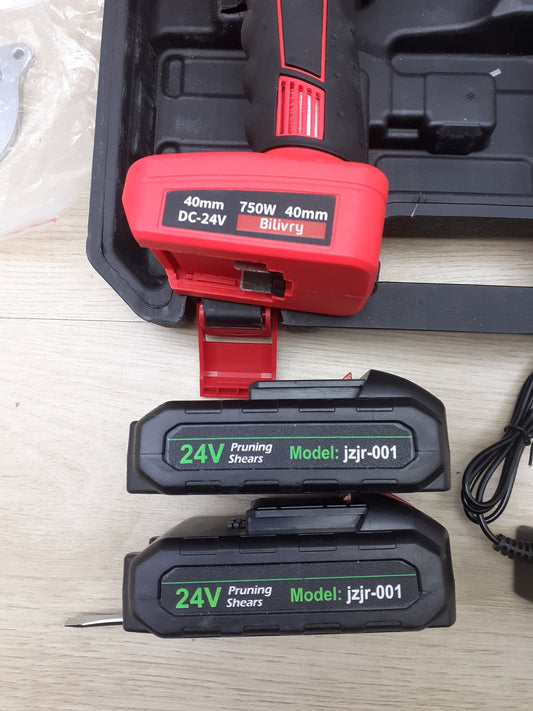 Bilivry Akku-Gartenschere 40mm 24V mit 2x 3Ah Akku, I31977