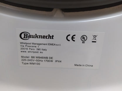 Bauknecht B8 W846WB DE Waschmaschine 8 kg EEK: A I34482