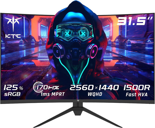 KTC H32S17 Monitor 31.5" WQHD 2560x1440 HDR10 HDMI DP AMD FreeSync 165Hz 1ms 