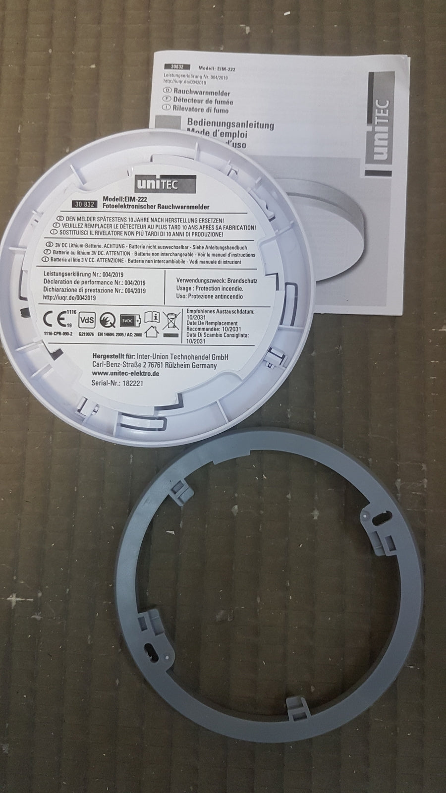 7x UNITEC 10 Jahres Design Rauchwarnmelder 30832, I14516