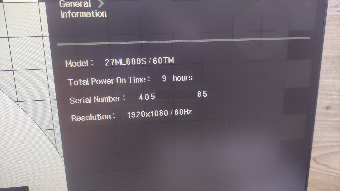 LG 27ML60SP-W Monitor 27" FHD 1920x1080 IPS HDMI VGA AMD FreeSync 75Hz 5ms