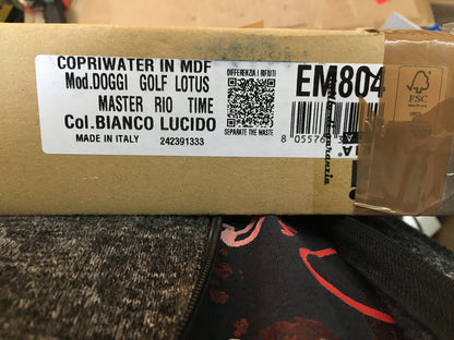 king seat  EM804 WC-Sitz, MDF, Hochglanzweiß, 44 x 36 x 4 cm, I31059