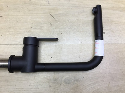 Schütte 79769 Niederdruck Küchenarmatur ausziehbar, Wasserhahn, schwarz, I33364