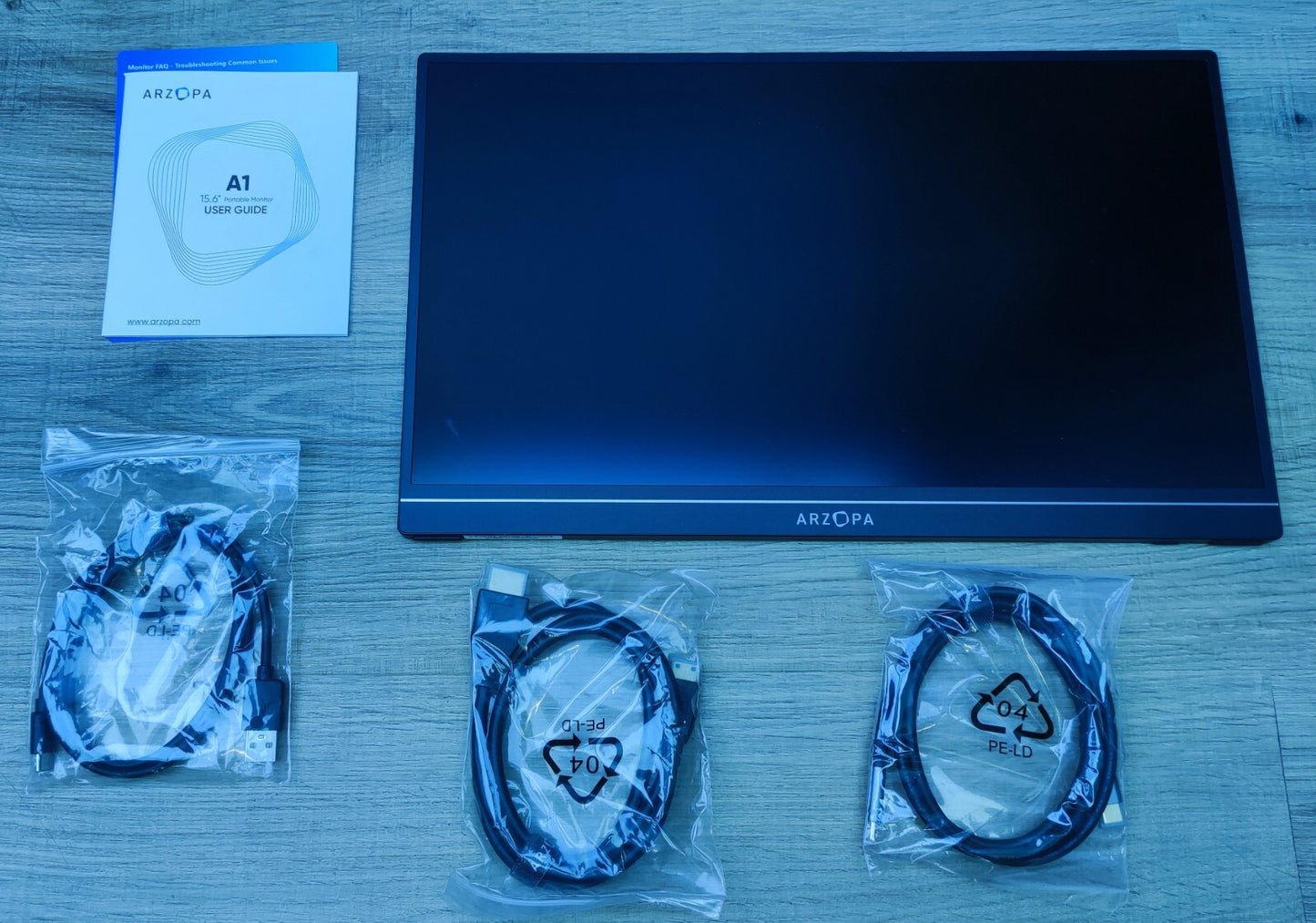 Arzopa A1 Travel Portable Monitor 15.6" FHD 1920x1080 IPS USB Type-C mini-HDMI