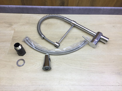 Einhandmischer mit Feder und Brause Chrom, Wasserhahn, I25450