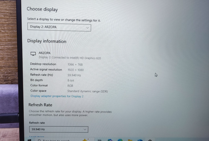 ARZOPA S1 Table Portable Monitor 15.6" FHD 1920x1080 HDR HDMI USB-C Eye Care 