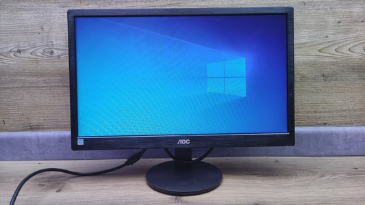 AOC E970SWN LED Monitor 18.5" HD 1366x768 TN panel VGA 60Hz 5ms black 