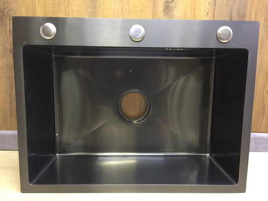 Senhill kitchen sink with accessories 60 x 45 x 20 cm (black) I33044