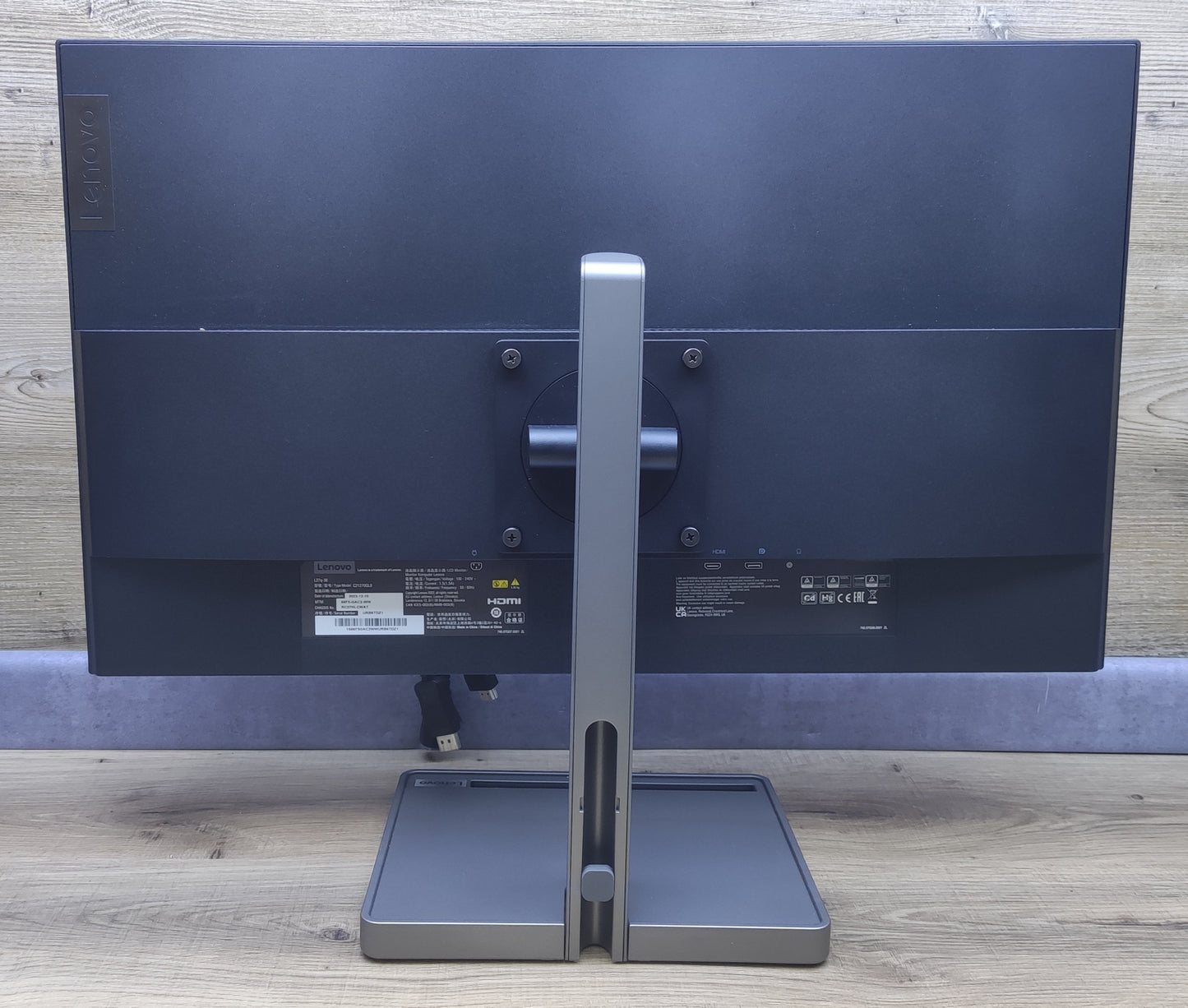 Lenovo L27q-38 Monitor 27" QHD 2560x1440 HDMI DP AMD FreeSync 75Hz speakers 