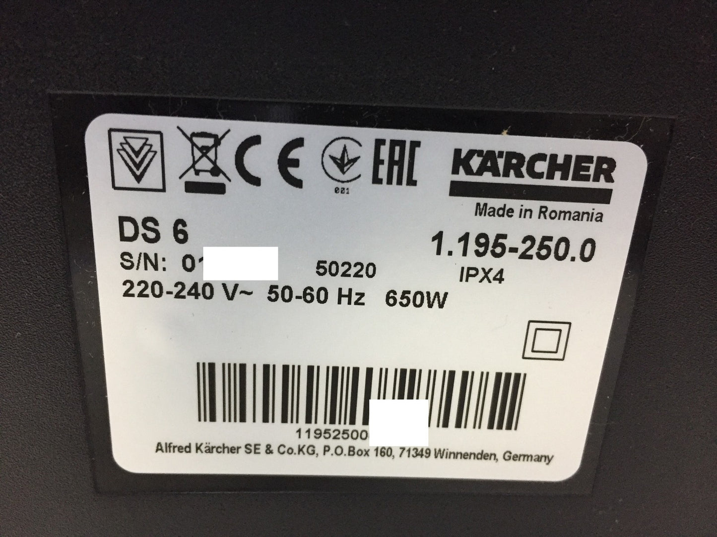 Kärcher Staubsauger DS 6 (1.195-250.0), weiß, I34144