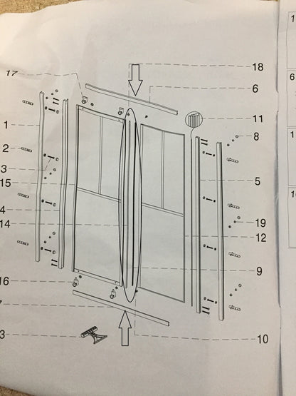 Aurlane FAC354 Duschkabine 80x200 cm I17044