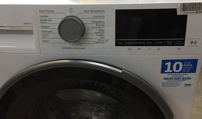 Beko B3WFT510413W Freistehende Waschmaschine 10 kg 1400 U-Min SteamCure AddXtra