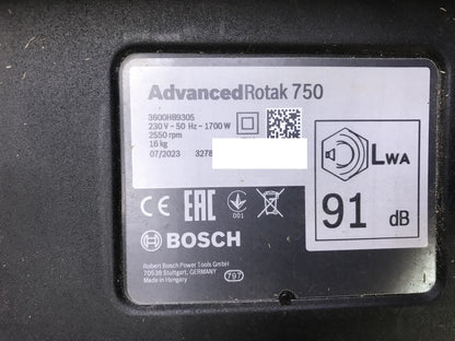 Bosch DIY AdvancedRotak 750 Electric Lawnmower (06008B9305), I33082