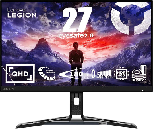 Lenovo Legion R27qe Gaming Monitor 27" WQHD 2560x1440 HDR FreeSync 180Hz 0.5ms