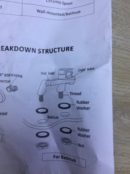 Hermodly Badewannenarmatur ohne Duschaufsatz, I30432