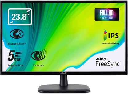 Acer EK240YAbi Monitor 23.8" FHD 1920x1080 IPS VGA HDMI AMD FreeSync black