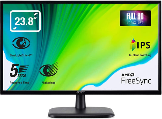 Acer EK240YAbi Monitor 23.8" FHD 1920x1080 IPS VGA HDMI AMD FreeSync black