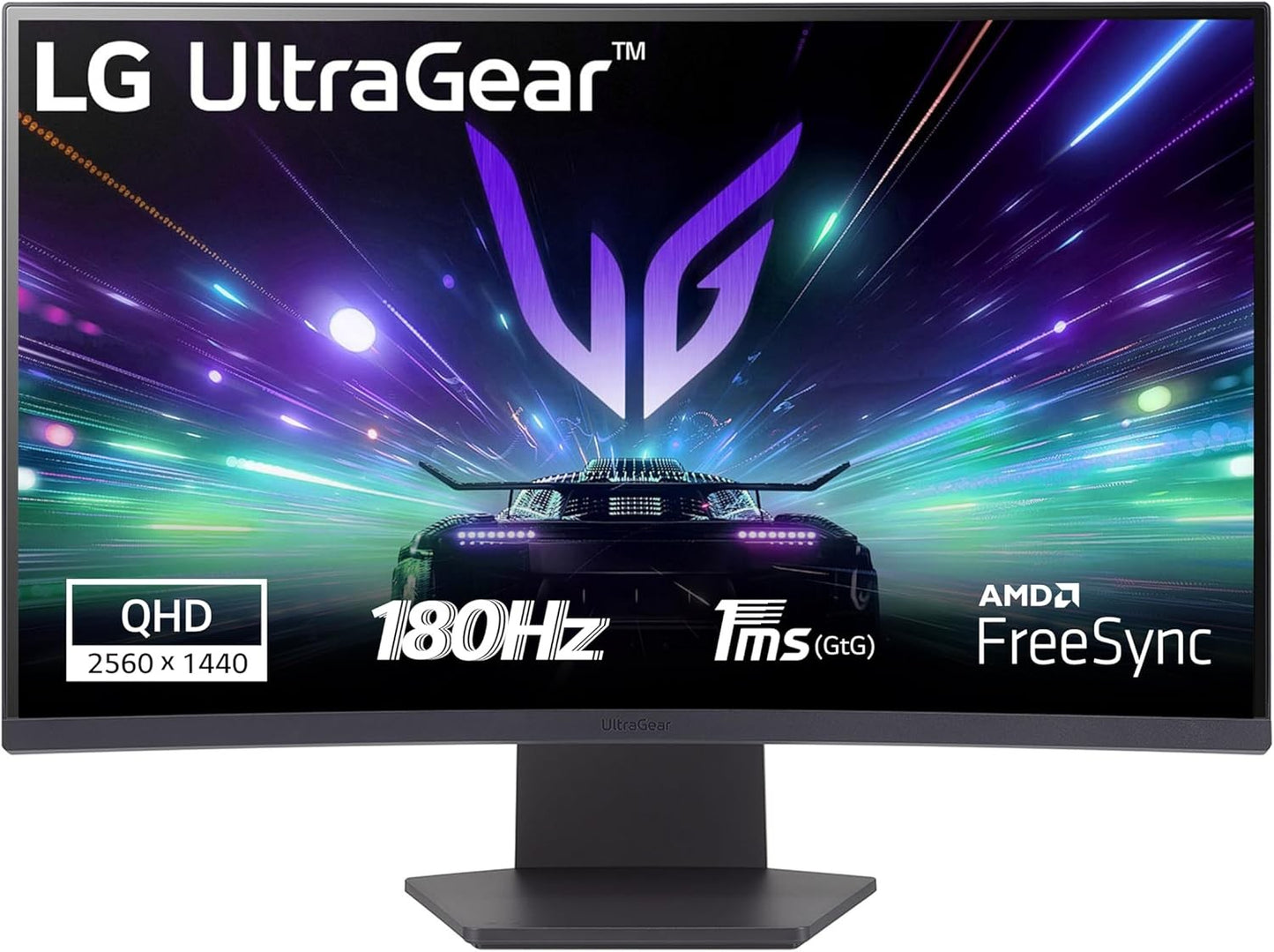 LG UltraGear 27GS60QC-B Monitor 27" WQHD 2560x1440 HDR10 AMD FreeSync 180Hz 1ms
