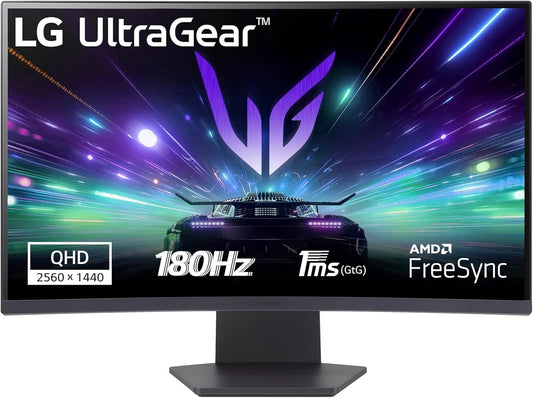 LG UltraGear 27GS60QC-B Monitor 27" WQHD 2560x1440 HDR10 AMD FreeSync 180Hz 1ms