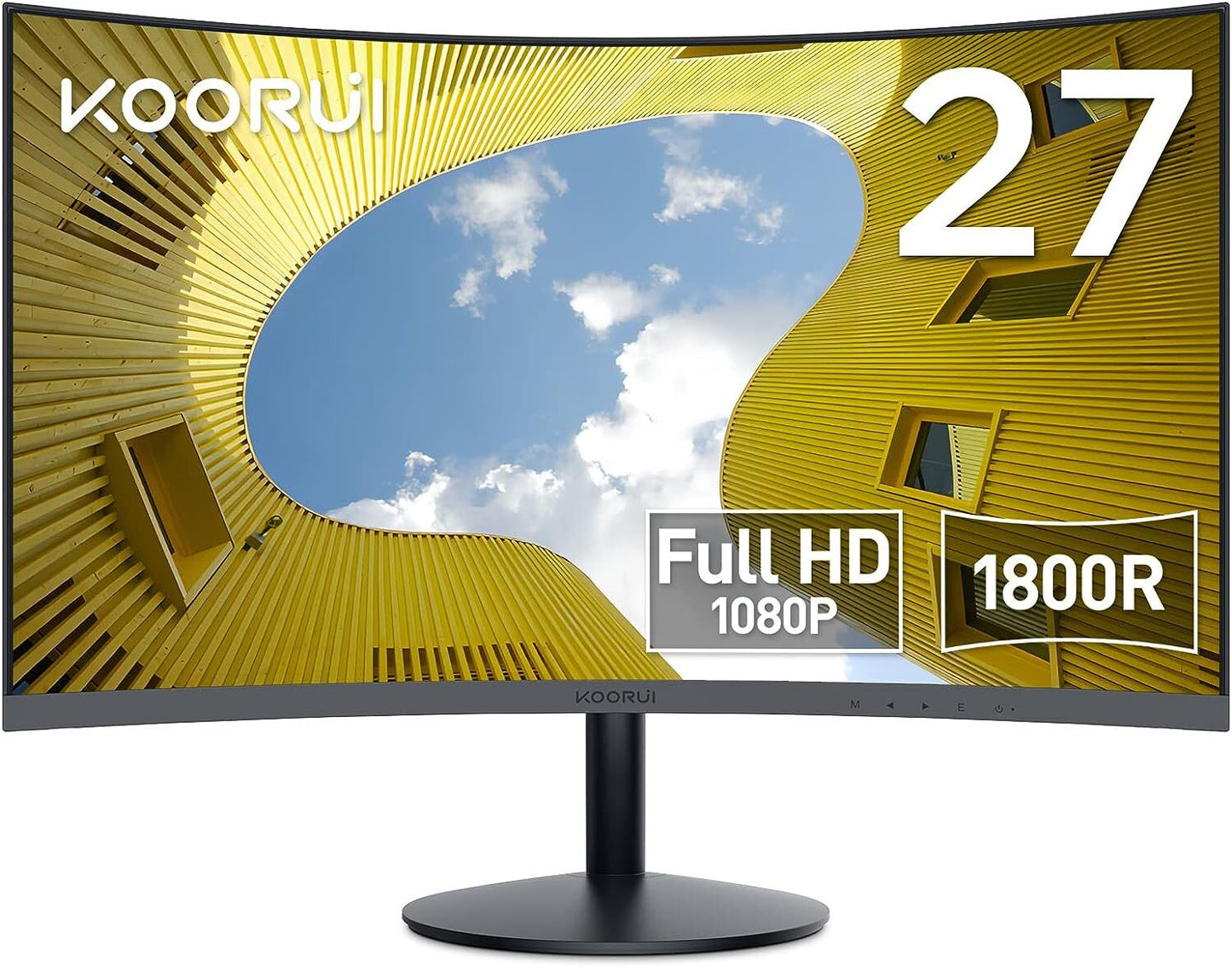 Koorui 27N5C LED Monitor 27" Curved FHD 1920x1080 FHD HDMI VGA 75Hz 5ms (GTG)