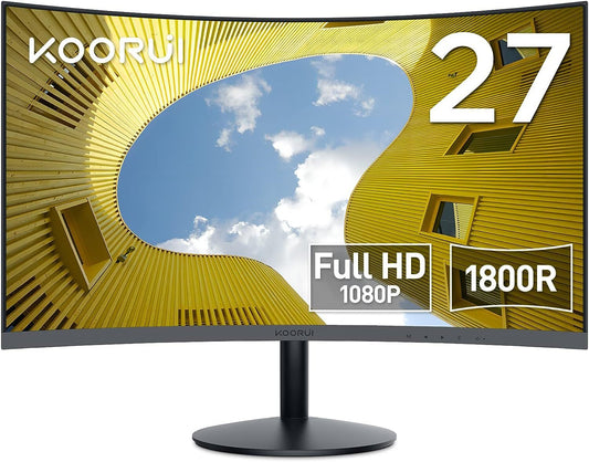 Koorui 27N5C LED Monitor 27" Curved FHD 1920x1080 FHD HDMI VGA 75Hz 5ms (GTG)