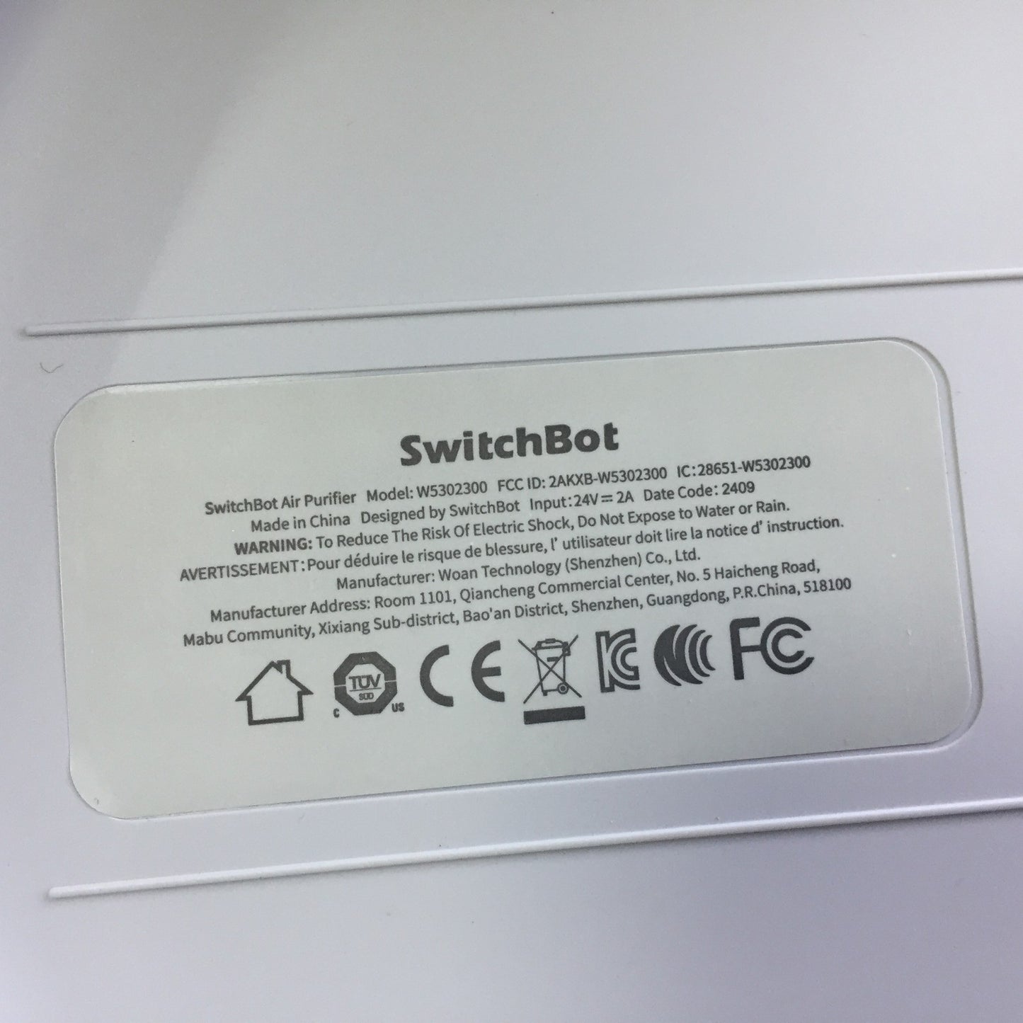 SwitchBot W5302300 Luftreiniger,  bis zu 83㎡, I33750