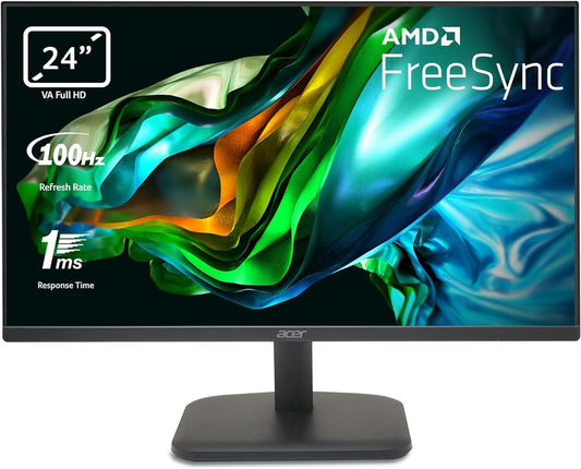 Acer EK0 EK241YHbif Monitor 23.8" FHD 1920x1080 VA Panel VGA HDMI AMD FreeSync 