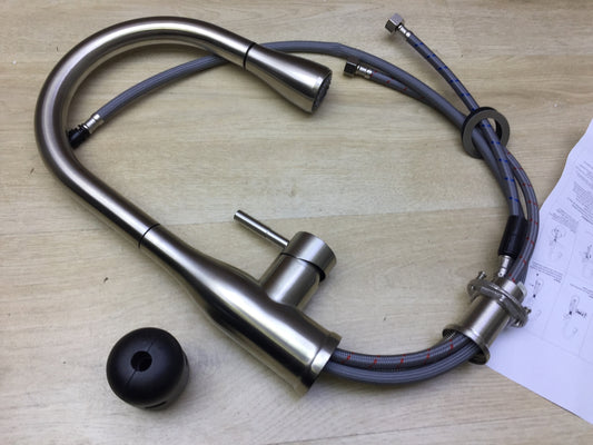 YUANNY Küchenarmatur mit Brause Ausziehbar, Wasserhahn Küche Edelstahl, I27296