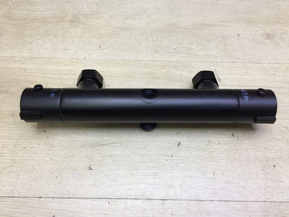 JOHO Duschset mit Thermostat aus Edelstahl matt schwarz, 25x25cm, I33366