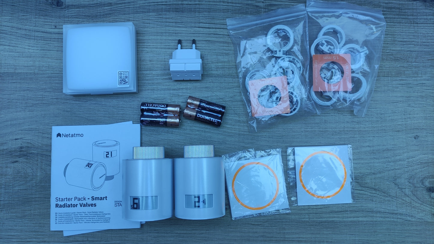 Netatmo Smart Wi-Fi Radiator Thermostats Starter Kit NVP, I32419