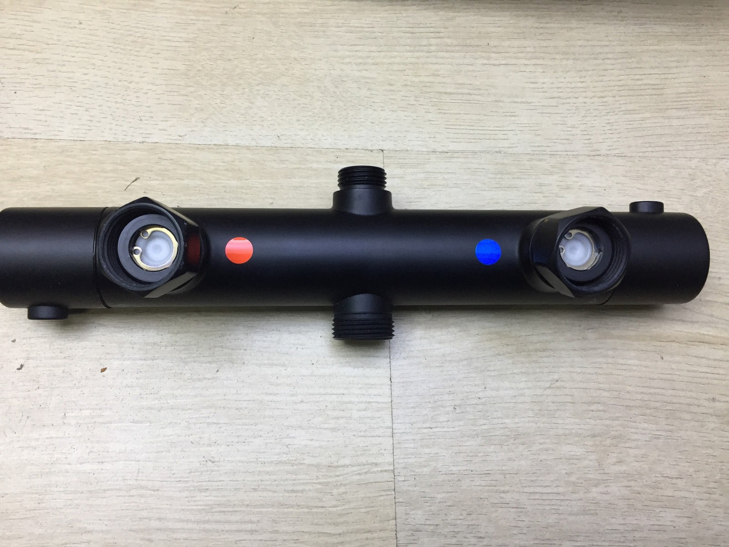 JOHO Duschset mit Thermostat aus Edelstahl matt schwarz, 25x25cm, I33843