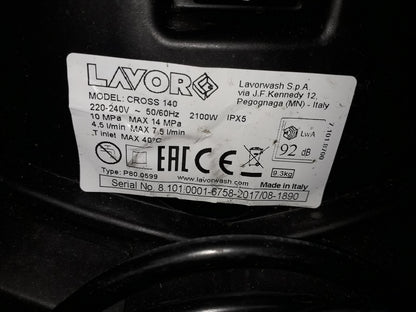 LAVOR CROSS 140 HOCHDRUCKREINIGER LAVORWASH 8.101.0001 V05910