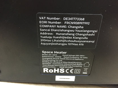 OMISOON DH-QN19 Heizlüfter 2000W, energiesparend leise, I31912
