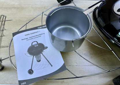 HAMSON YORK Compact Plus Holzkohlegrill Kugelgrill Barbecue Grillfläche Ø 53 cm