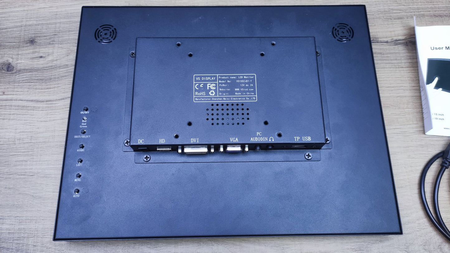 VS Display Industrieller Touch Monitor 15" (‎VS150ZJ01-T) 1024x768 IPS HDMI VGA