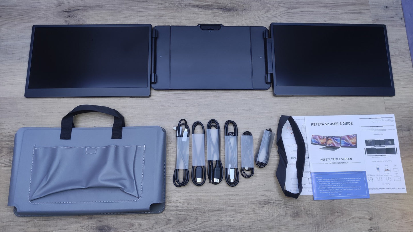 Kefeya S2 Portable Monitor Erweiterung für Laptop 14" 1920x1080 HDR HDMI USB-C