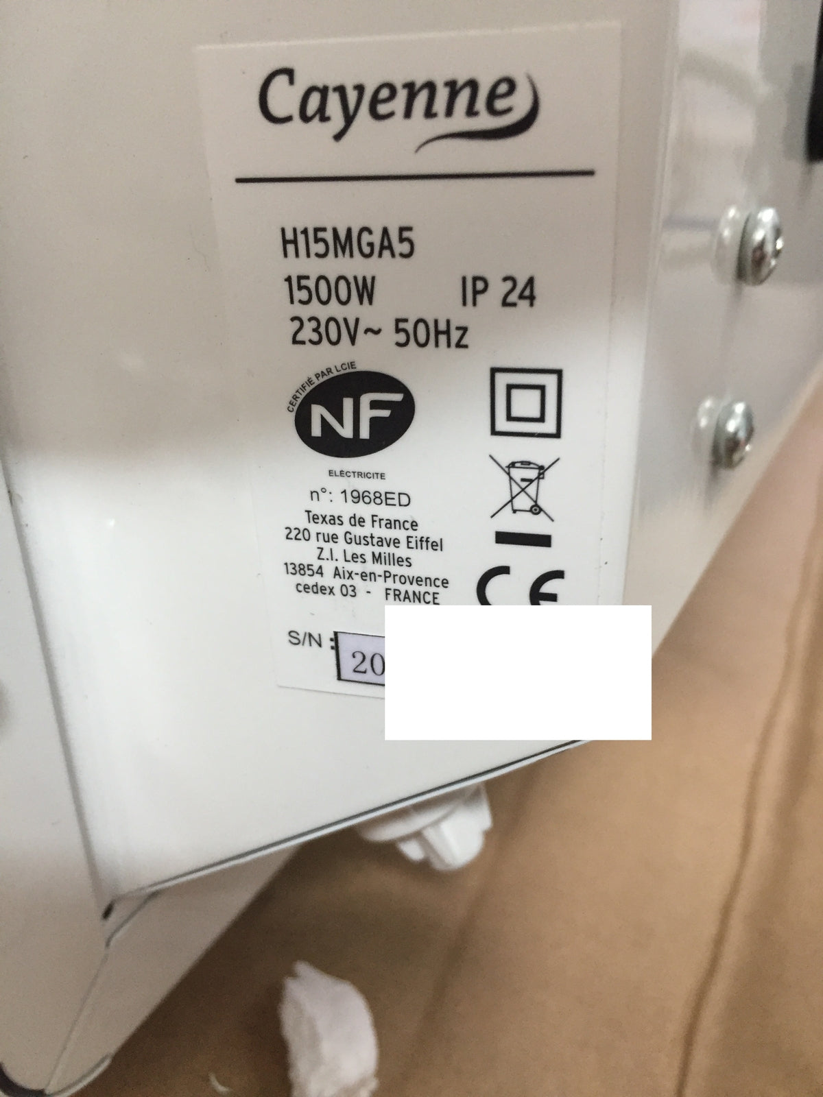 Carrera Elektroheizkörper Heizgerät 1500W mit LCD weiß I31559