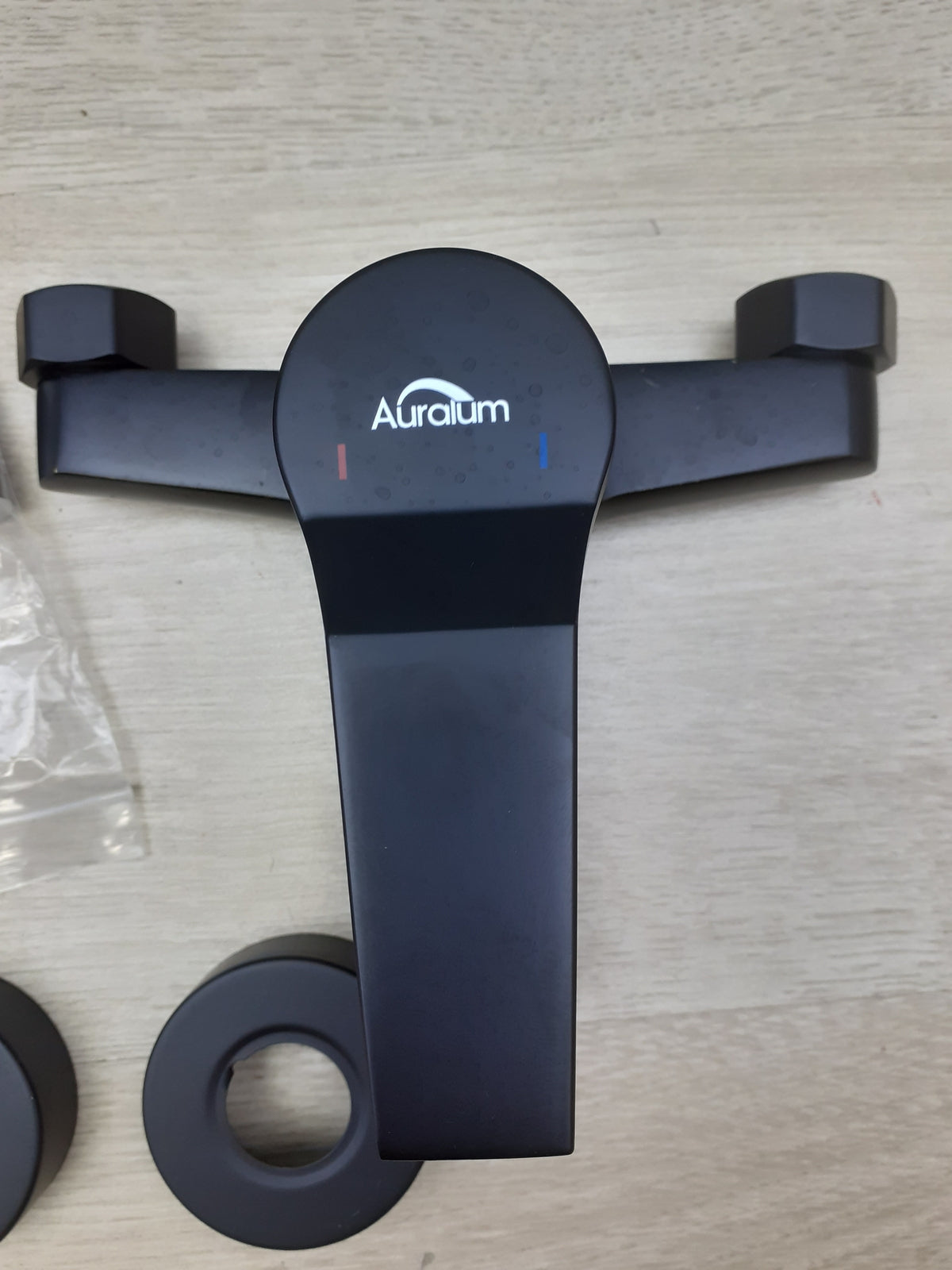 Auralum Badewannenarmatur mit Handbrause 5 Funktionen Schwarz, I18858