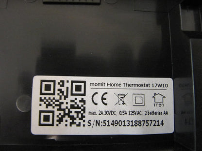 Momit Home Funk-Tischthermostat Heizungssteuerung MHTPV1 schwarz, D47112
