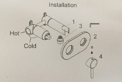TRUSTMI BE02196BG Bidet-Wasserhahn aus Messing, verdeckt, I32938