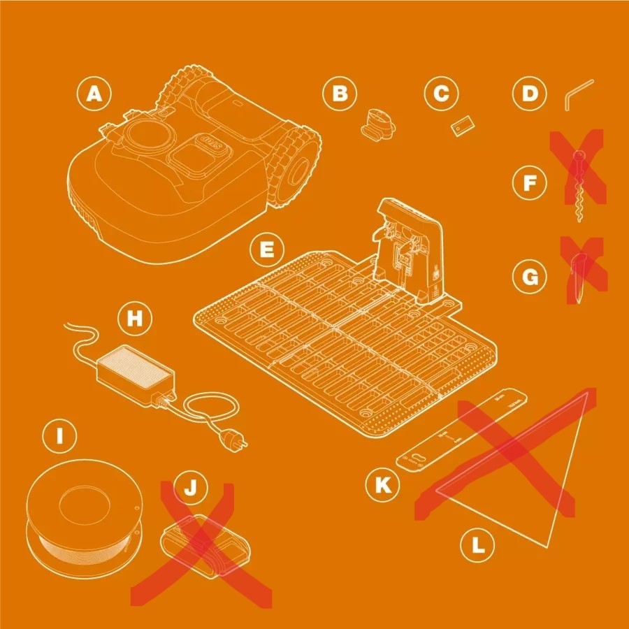 Worx Landroid M WR141E Robotic Lawnmower Cordless Lawnmower up to 500 sqm M500, I33261 