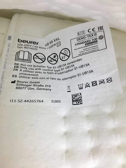 Beurer UB 68 heated underblanket, XXL, I31221 