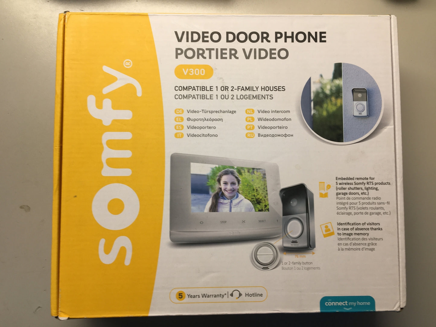 Somfy 2401547 Videotürsprechanlage V300, 7 Zoll Display, I15231