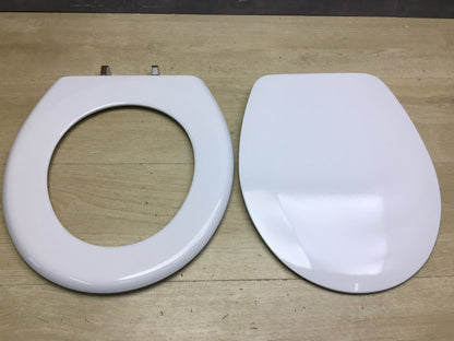 Roca Lucerna A801099004 Toilettensitz, mit verchromten Scharnieren, Weiß, I34296